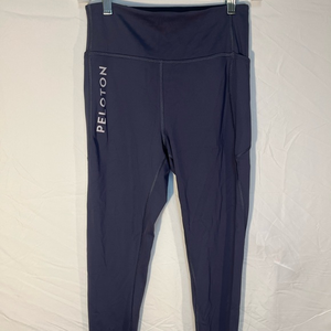 Peloton‎ Women Move Mission Legging Medium Blue Stretch Side Pockets Spell-out.